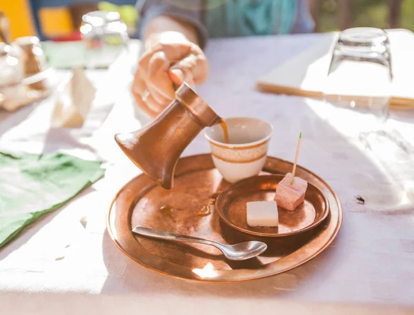 Παραδοσιακό Ετοιμάστε τον καφέ — Φωτογραφία Αρχείου