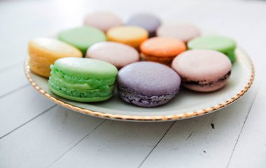 Şekerli tatlı Fransız macarons