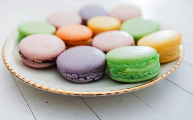Şekerli tatlı Fransız macarons