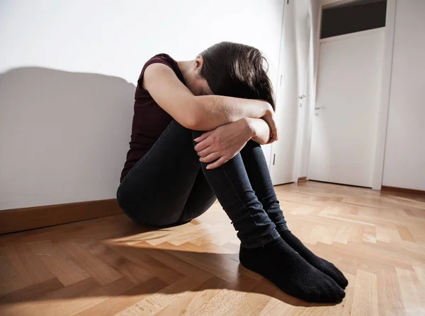 Depressione Donna depressa — Foto Stock