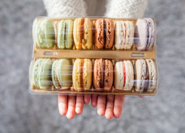 Tanımlama bilgilerini Macarons tatlı bisküvi 