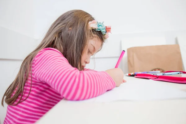 Creative Preschool Child Drawing — Stock Photo, Image