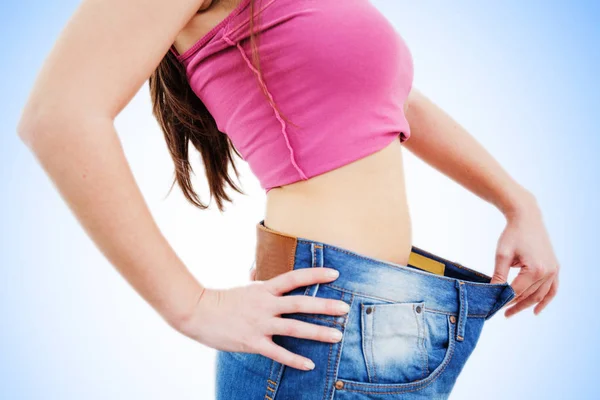 Slim Fit Woman Weight Loss — Stock Photo, Image