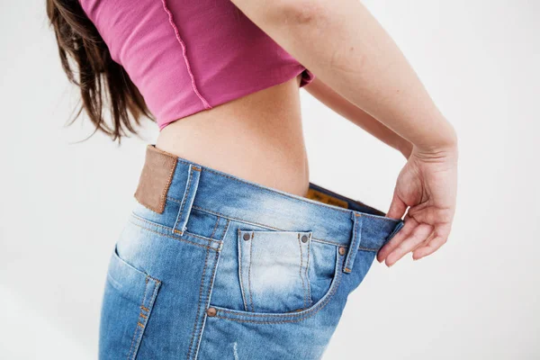 Slim Fit Woman Weight Loss — Stock Photo, Image