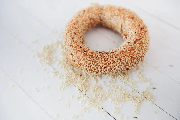 Bagel with sesame — Stock Photo, Image