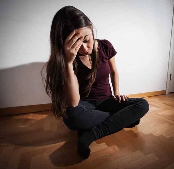 Depressione Donna depressa — Foto Stock