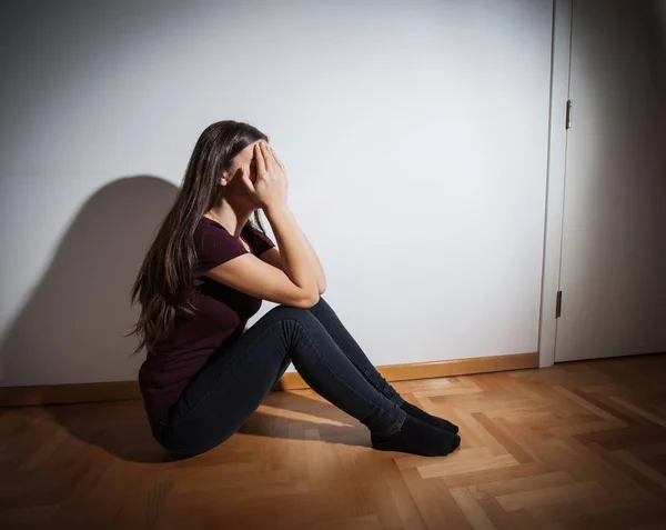 Depressão Deprimido adolescente — Fotografia de Stock