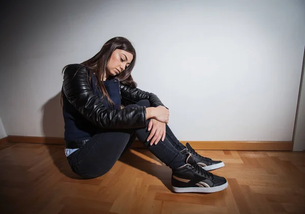 Depressione Donna depressa — Foto Stock