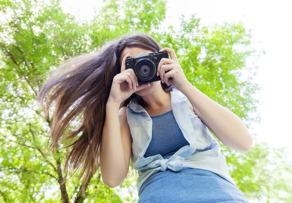 Fotógrafo amador ao ar livre — Fotografia de Stock