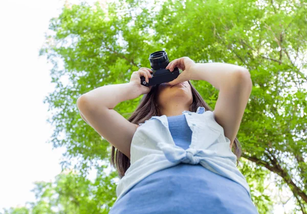 Amateur Photographer Outdoor — Stock Photo, Image