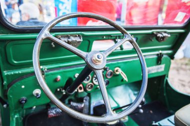 Klasik klasik klasik araba iç mimarisi.