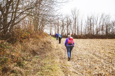 Doğada Yürüyen İnsanlar Yürüyüş Grubu 
