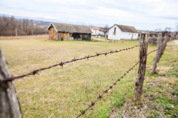 Paesaggio rurale del villaggio — Foto Stock