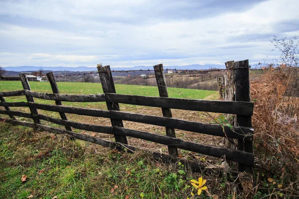 Rustik ahşap çit — Stok fotoğraf