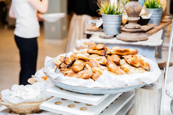 Tasty pastry served restaurant event buffet catering — Stock Photo, Image