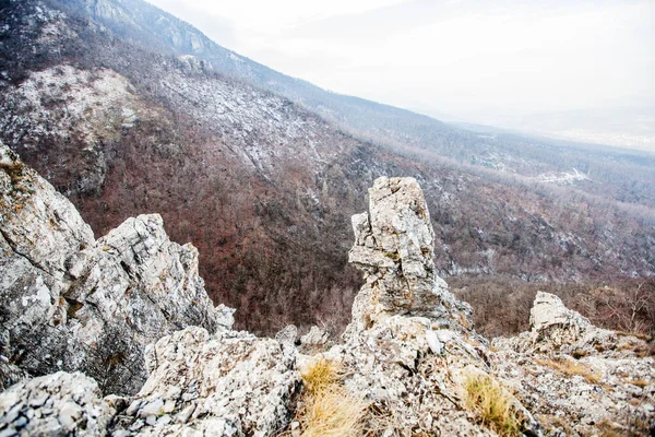 Bergen Rotsen Natuur Landschap Uitzicht — Stockfoto
