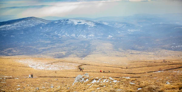 Panoramablick auf die Natur Berg Winterlandschaft — Stockfoto