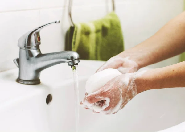 Washing Hands Soap Hygiene Concept — Stock Photo, Image