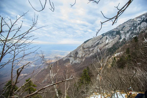 Beautiful Panoramic View Nature Winter Landscape Mountain Rtanj Eastern Serbia — 스톡 사진