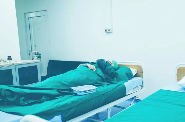 Quarto Hospital Com Paciente Conceito Assistência Médica — Fotografia de Stock