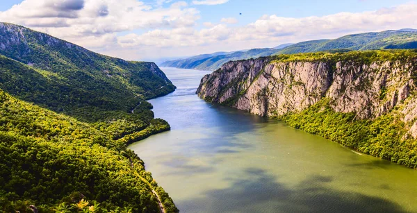 Natura Incredibile Paesaggio Del Danubio Serbia Europa Primavera Luce Del — Foto Stock