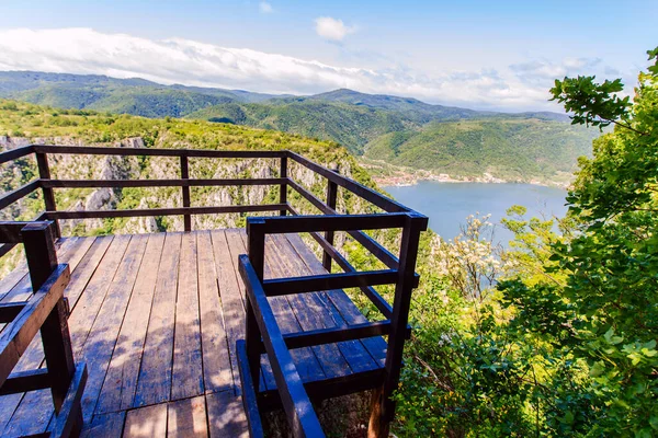 Spectaculair Landschap Van Kloof Aan Donau Gezien Vanaf Het Houten — Stockfoto