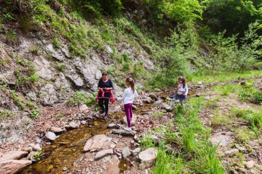 Aile Nehirde Doğanın Yürüyüşü, Yürüyüş, İnsanlar, Akıntı, Bahar