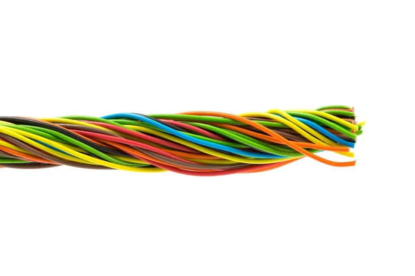 Color wires on white background — Stock Photo, Image