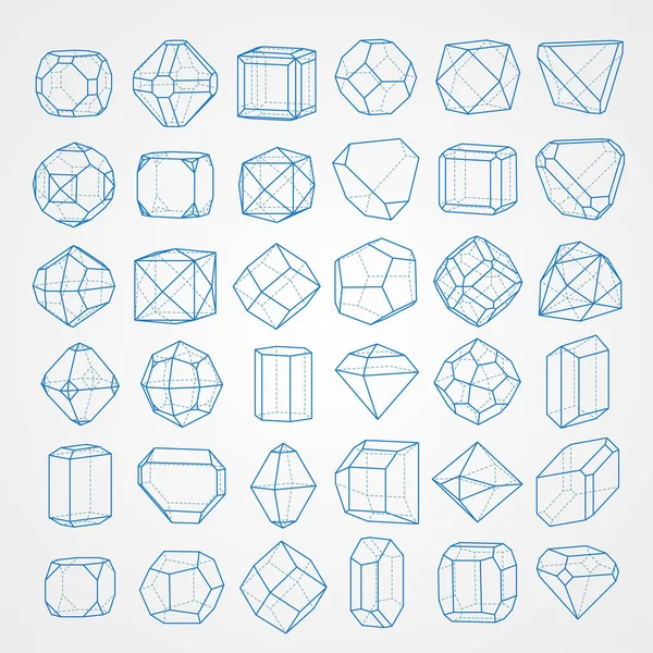 幾何学図形の大きなセット — ストックベクタ