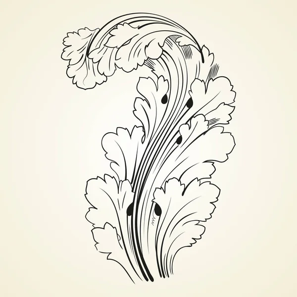 Acanthus plant leaves arranged in intricate square frame Popular  decorative motif in antiquity and baroque art Tattoo design White linear  drawing on black background EPS10 vector Stock Vector  Adobe Stock