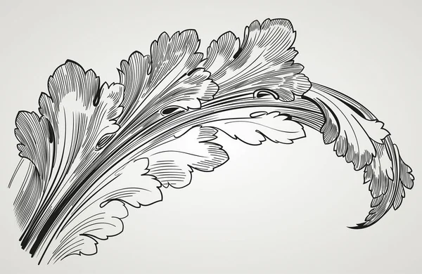 Ročník tetování květinový ornament — Stockový vektor