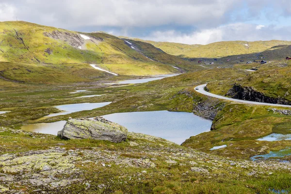 The  Vikafjellsvegen National Tourist Route to Vik, Norway — Stock Photo, Image