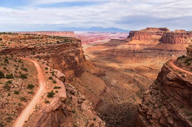 Shafer Trail road in Canyonlands national park, Moab Utah USA clipart