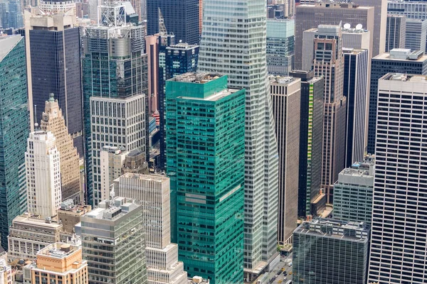 Manhattan Skyscraprers Aerial View, Nueva York, Estados Unidos — Foto de Stock
