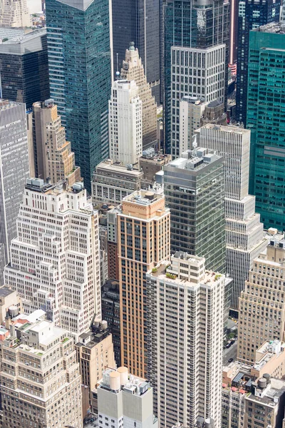 Manhattan Skyscraprers Aerial View, NYC, USA — Stock Photo, Image