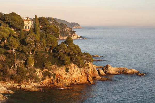 Hermosa Seascepe al atardecer en Lloret de Mar, Costa Brava, Cata — Foto de Stock