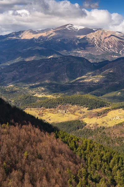 Ορεινή Σκηνή Beautiflu Στην Περιοχή Ripolles Της Καταλονίας — Φωτογραφία Αρχείου