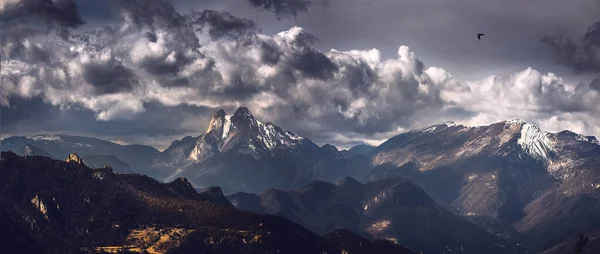 Moody Landscape Iconic Pedraforca Massif Katalóniában — Stock Fotó