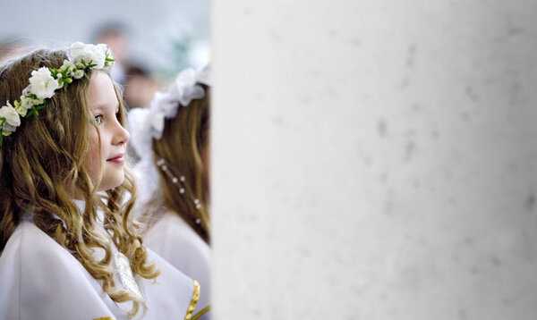 First Communion beautiful girl