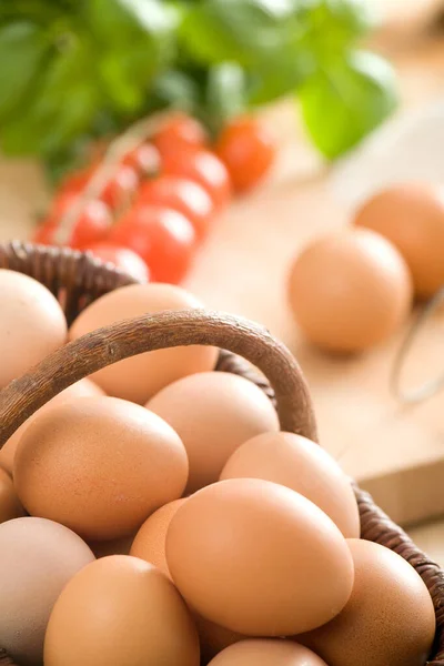 Eggs Basket — Stock Photo, Image