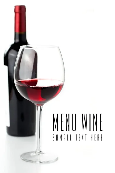 Menü Wein Projekt Isolierter Text — Stockfoto