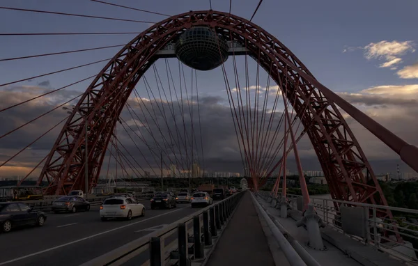 fırtına gökyüzü ile Köprü