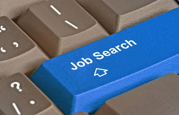 Keyboard with hot key for job search — Stock Photo, Image