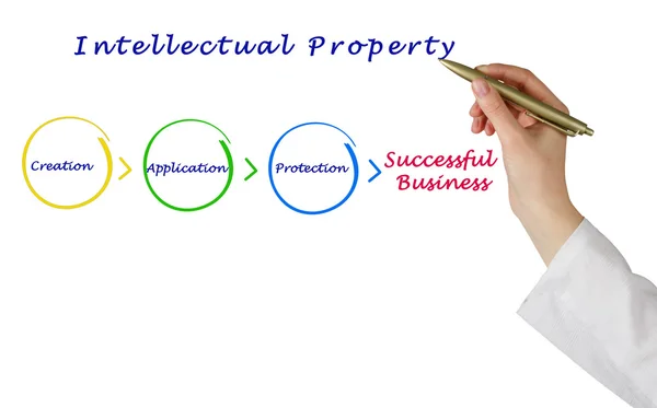 Diagram of Intellectual property diagram — Stock Photo, Image