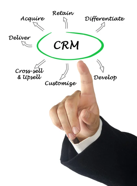 Schéma funkce CRM — Stock fotografie