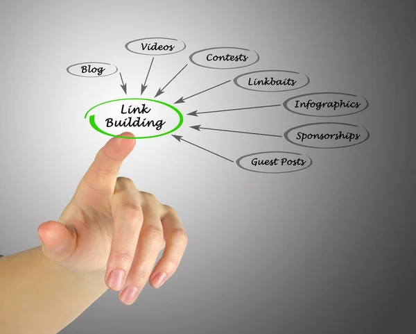 Diagram of Link Building — Stock Photo, Image