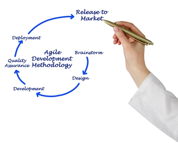 Diagramma di Metodologia Agile di Sviluppo — Foto Stock