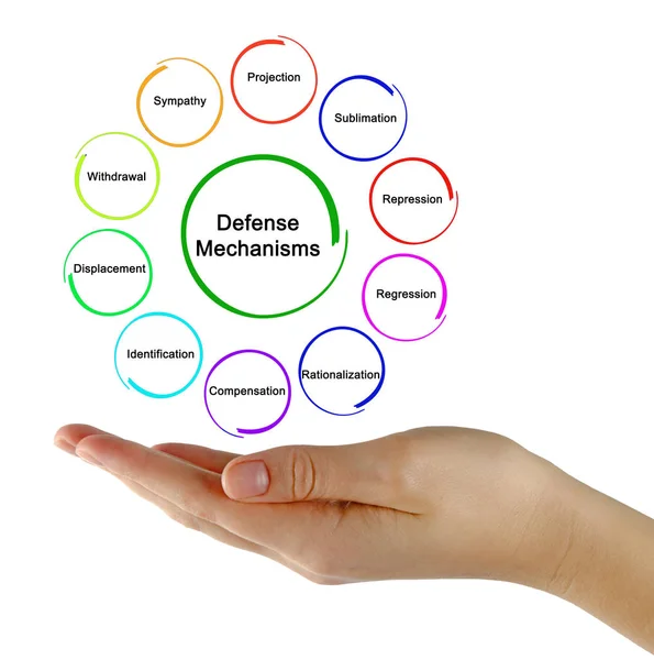 Diagramm der Verteidigungsmechanismen — Stockfoto