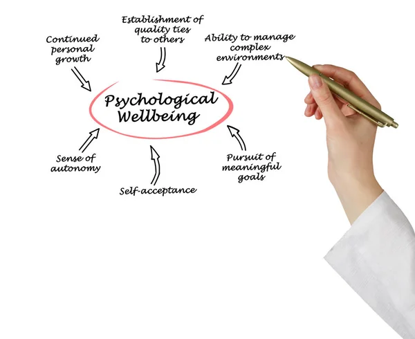 Diagram of Psychological Wellbeing — Stock Photo, Image