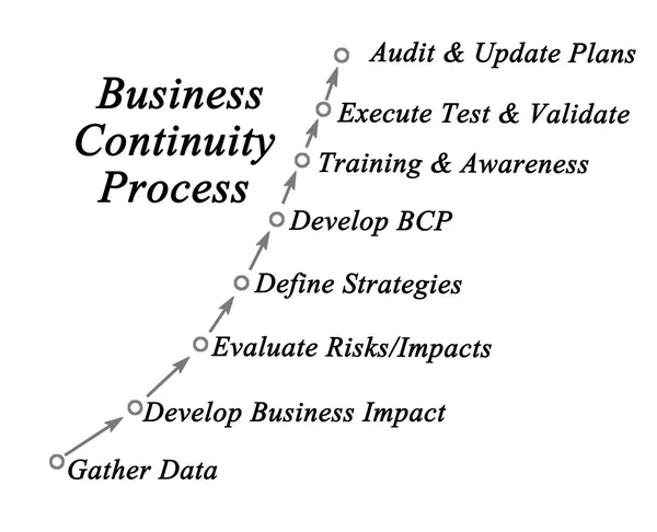 Diagramma del processo di continuità aziendale — Foto Stock